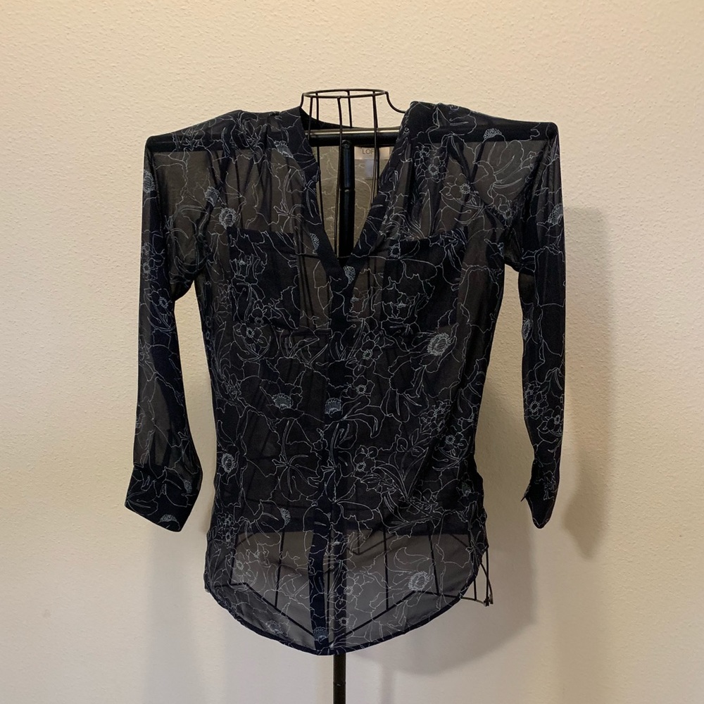 Sheer Floral shirt